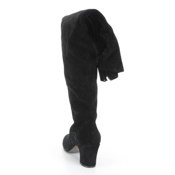 Roberto Vianni for Newman Marcus Black Suede Thigh Hugh Boots - Picture 3 of 7